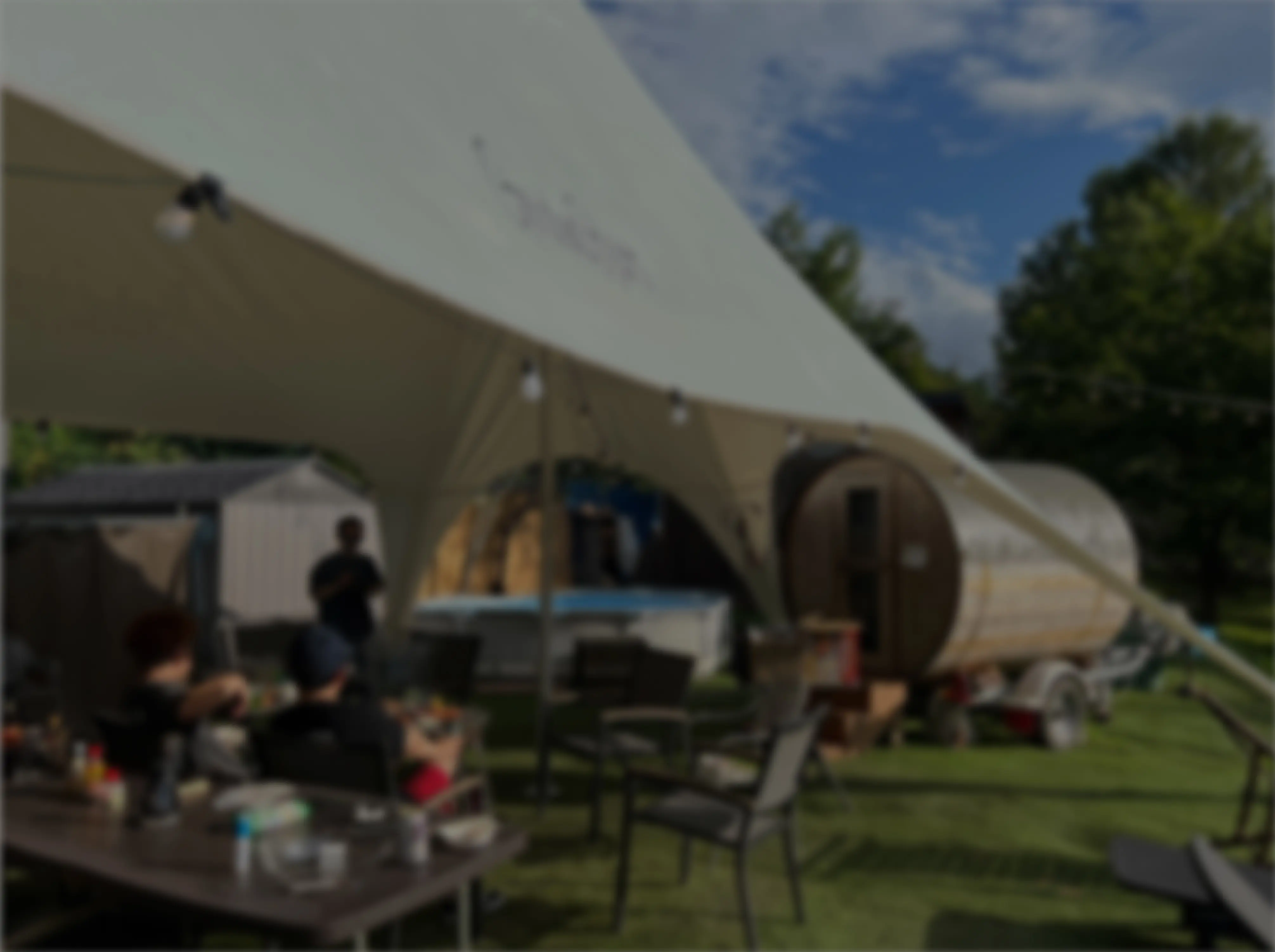 Abstract dark collage representing collective movement